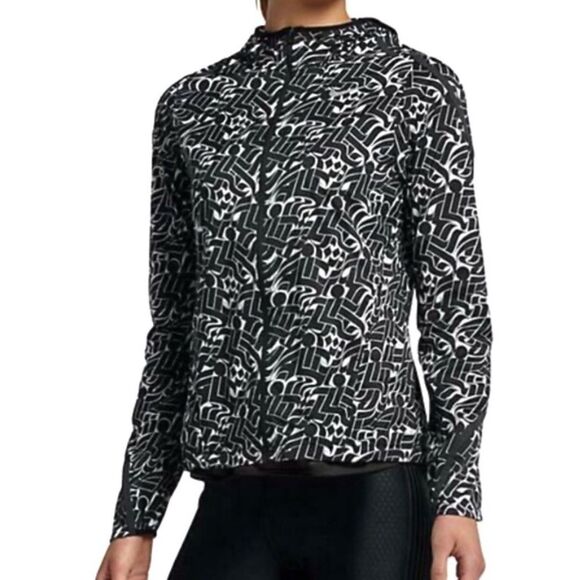 Nike Shield Impossibly Light Running Jacket Black and White, Size S - Picture 15 of 15